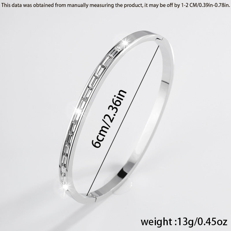 New Non-fading Diamond-Embedded Stainless Steel Bracelet For Women