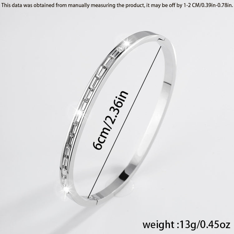 New Non-fading Diamond-Embedded Stainless Steel Bracelet For Women - Swefashionstore