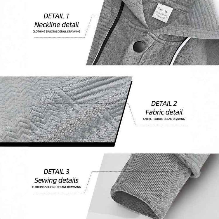 Pullover Solid Color Casual Sports Loose Long Sleeve Hooded Sweater Men