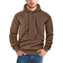 Pullover Solid Color Casual Sports Loose Long Sleeve Hooded Sweater Men