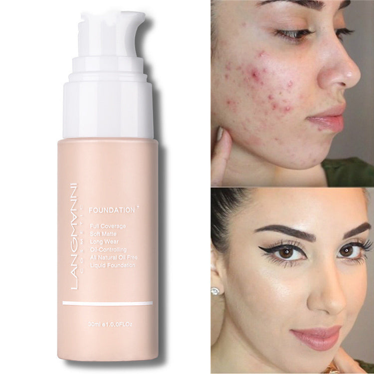 LangManni Makeup Liquid Foundation Oil Control Concealer - Swefashionstore