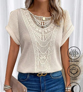 Summer Hollow Out Short-sleeved T-shirt - Swefashionstore