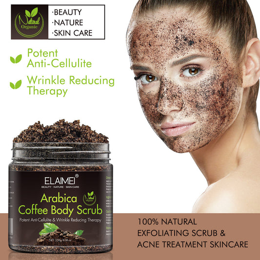 Coffee exfoliating body scrub