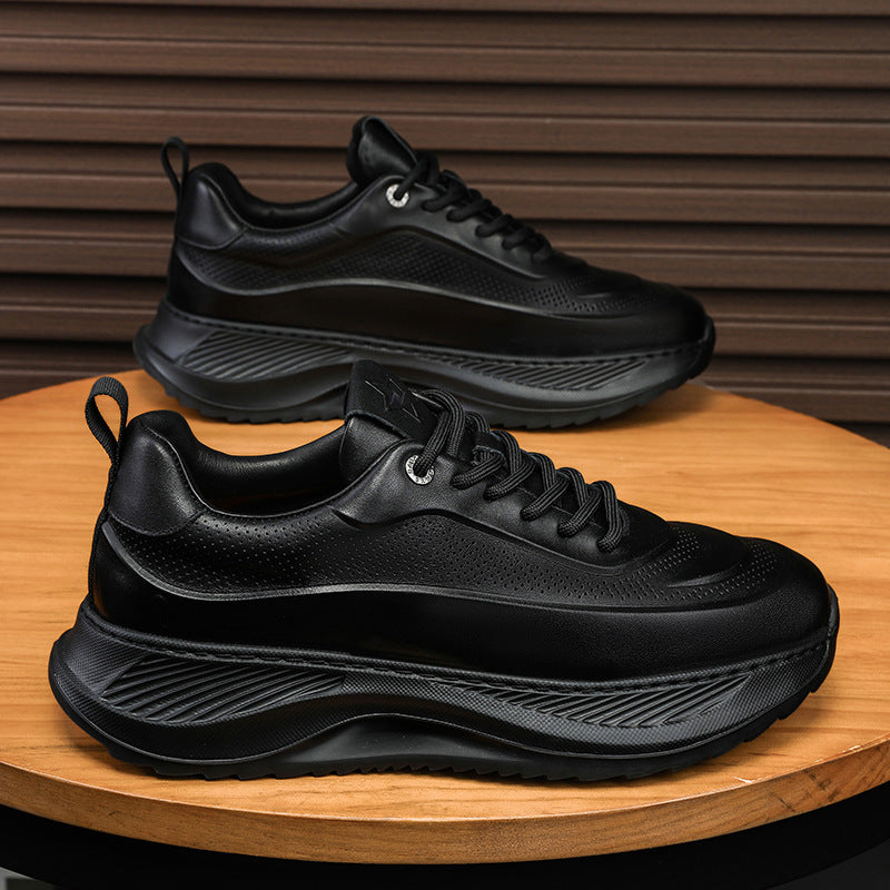 Herren Sportschuhe mit dicken Sohlen, lässig, atmungsaktiv