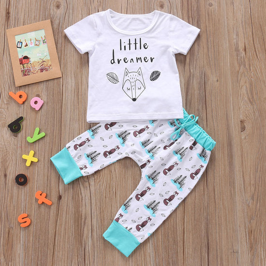 Newborn Baby Clothes Set T-shirt Tops Pants Little Boys and Girls Outfits - Swefashionstore