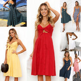 SUMMER Dresses Sleeveless BACKLESS Strap Long Close-fitting - Swefashionstore