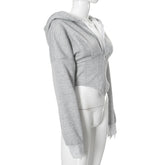 Zipper Hoodie Cardigan Y2K - Swefashionstore