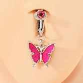 Non-perforated Butterfly Belly Ring