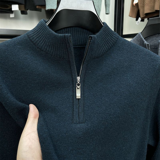 Casual Half Zipper Thermal Knitwear Coat - Swefashionstore