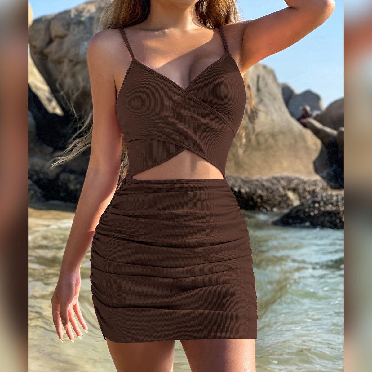 Women's Cross Hollow-out Camisole Dress
