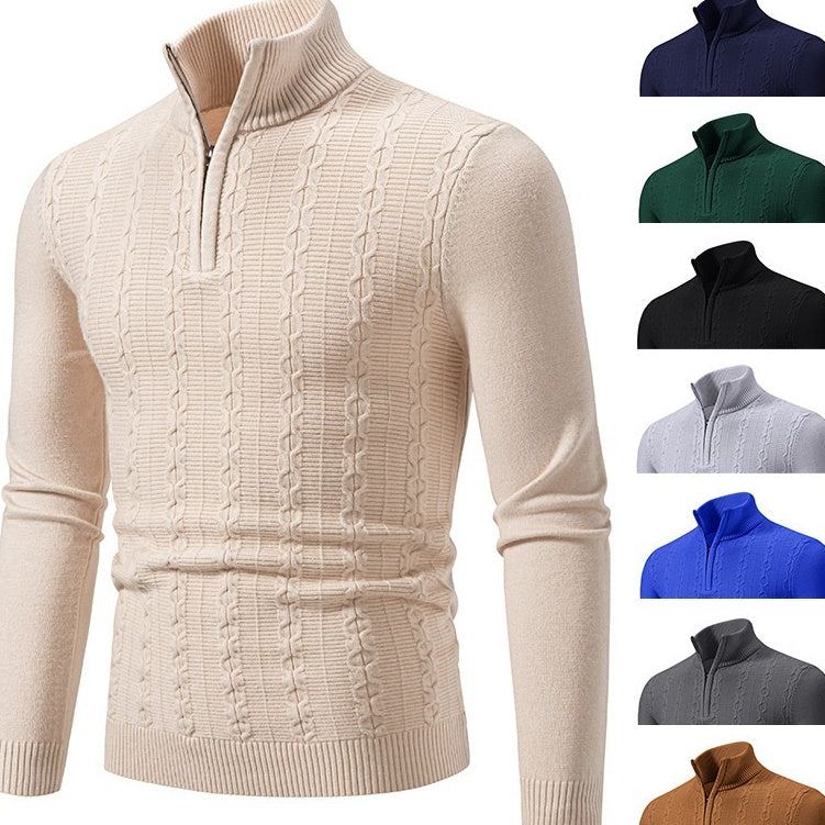 Casual Simple Stand-up Collar Slim Fit Men&