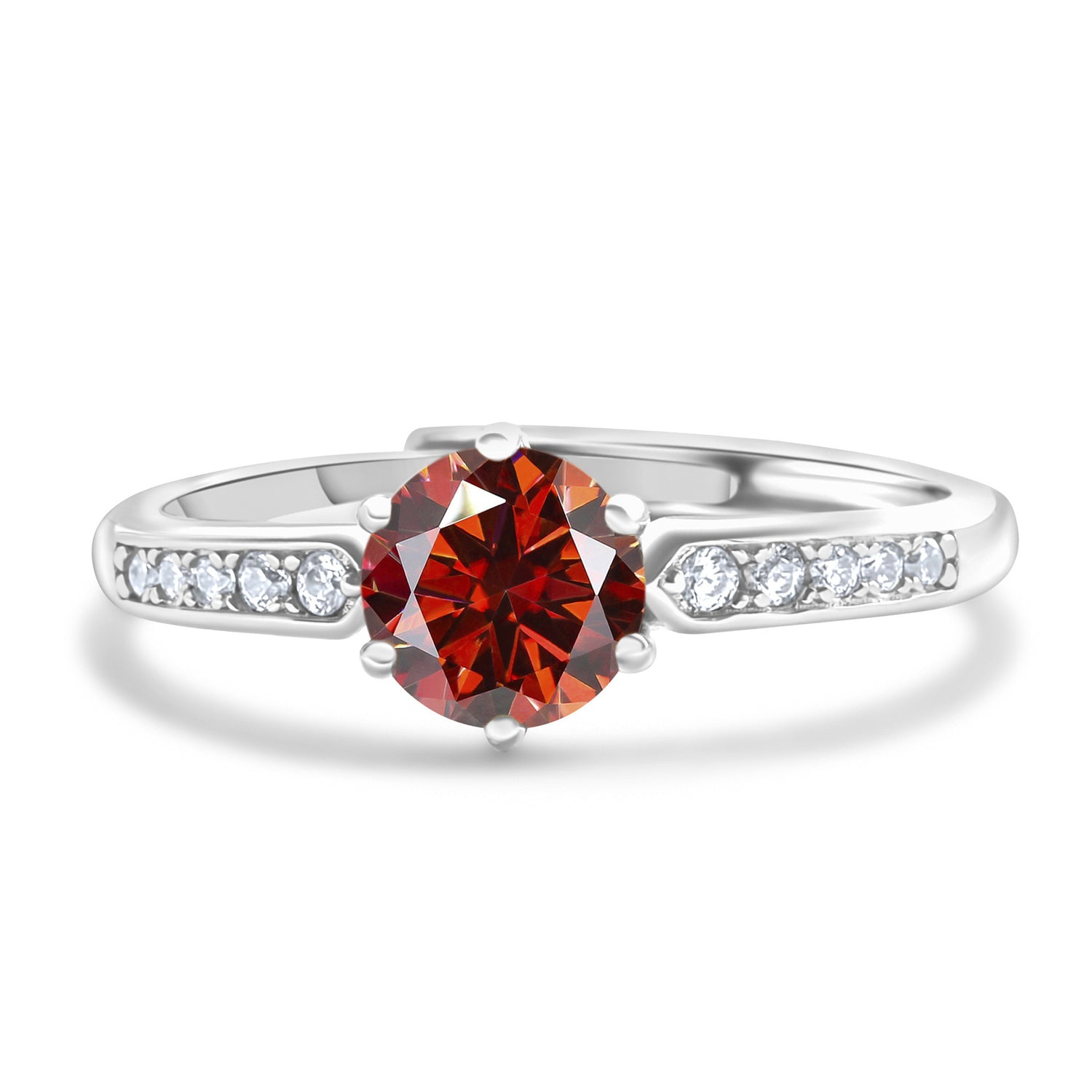 S925 Sterling Silver Moissanite Luxury Four-claw Couple Ring - Swefashionstore