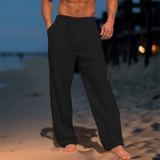 Casual Wide-Leg Straight Pants With Pockets For Men - Swefashionstore