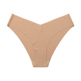 Seamless Ice Silk Underwear For Women With V-shaped Waistband - Swefashionstore