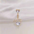 Hot Sale  Zirconium Loving Heart Zircon Navel Stud