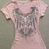 American Retro V-neck Short Sleeve - Swefashionstore