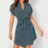 V-neck Short Sleeve Dress For Women - Swefashionstore