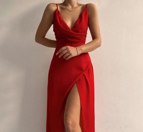 V-neckSummer Fashion Slim Suspender Dresses For Women - Swefashionstore
