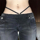 Bestseller American Retro Girl Low-Waist Skinny Jeans - Swefashionstore