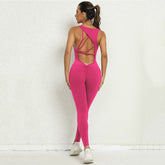 Yoga Jumpsuit with V-shaped Back Design Sleeveless for Ultimate Comfort and Flexibility - Swefashionstore