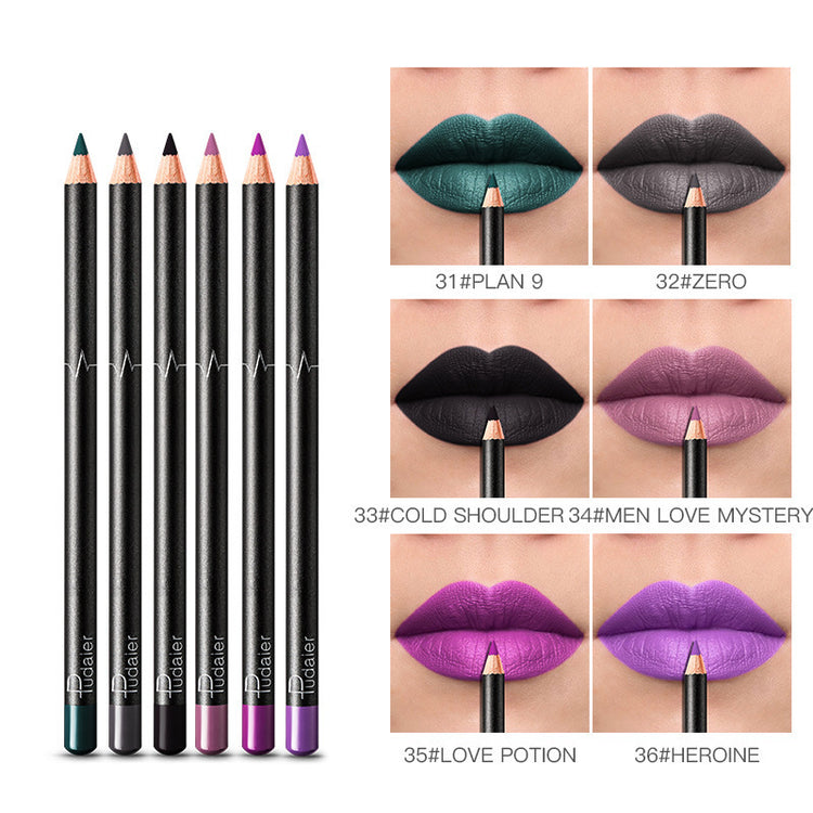 36 Color Lip Liner Waterproof Non-smudge Nude Color - Swefashionstore