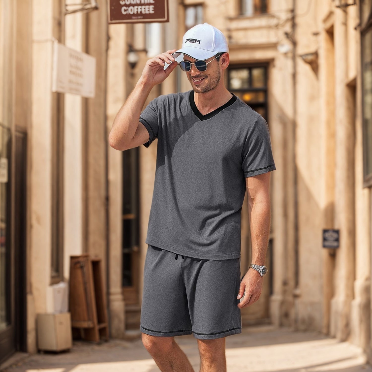 SUMMER Casual Suit Short-sleeved Shorts Two-piece Set - Swefashionstore