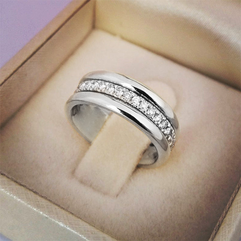 Simple Golden Sliver Rhinestones Ring - Swefashionstore