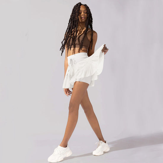 High Waist Dress With Anti-exposure Safety Pants - Swefashionstore