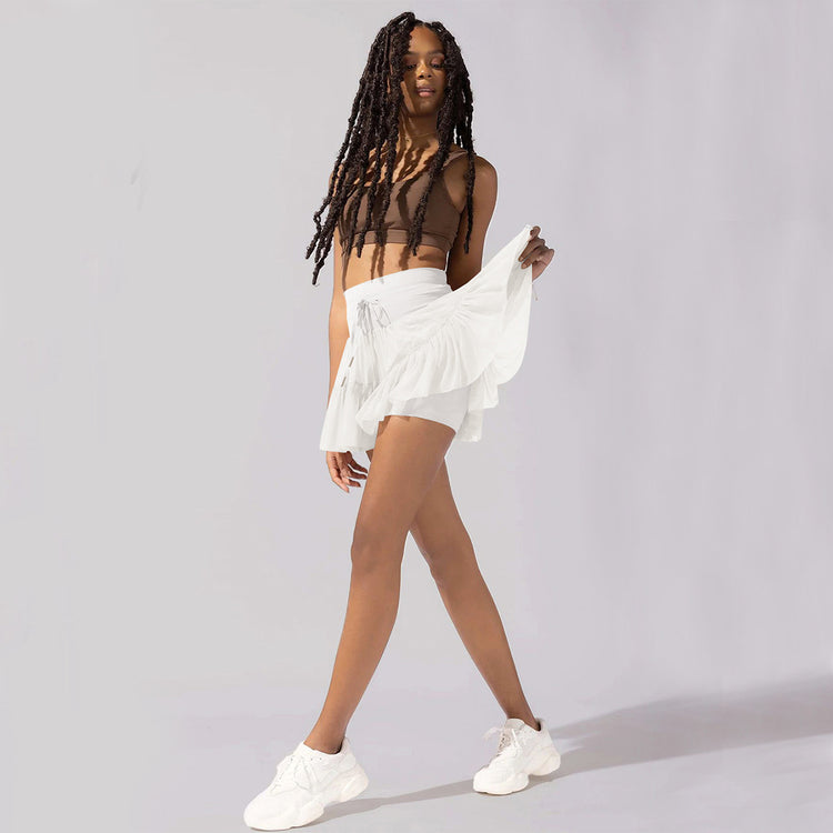 High Waist Dress With Anti-exposure Safety Pants - Swefashionstore
