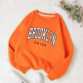 Personality Trend Printed Crew Neck Sweatshirt Women - Swefashionstore
