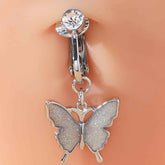 Non-perforated Butterfly Belly Ring