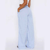 Striped Trousers With Pockets for Stylish Comfort - Swefashionstore