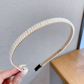 Sen Simple Pearl Thin Headband Hair Accessories Headband - Swefashionstore