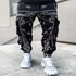 BESTSELLER Print Trousers LOOSE Casual WIDE-LEG Harem Pants - Swefashionstore
