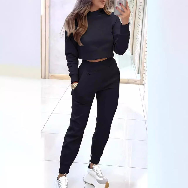 Sports Suit Fashion Long-sleeves Top And Slim Trousers - Swefashionstore