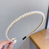 Sen Simple Pearl Thin Headband Hair Accessories Headband - Swefashionstore