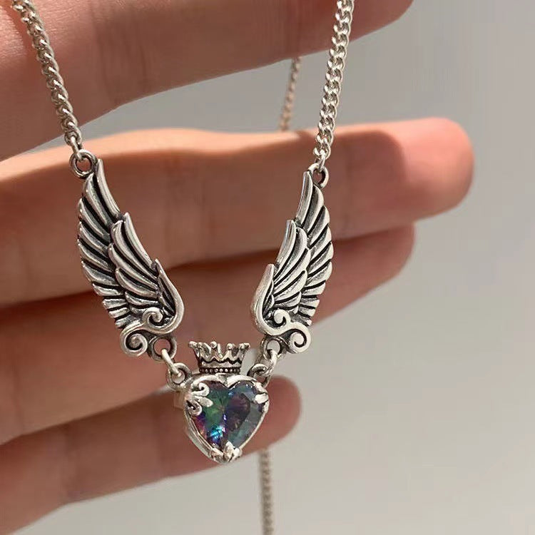 Vintage Gothic Angel Wings Necklace