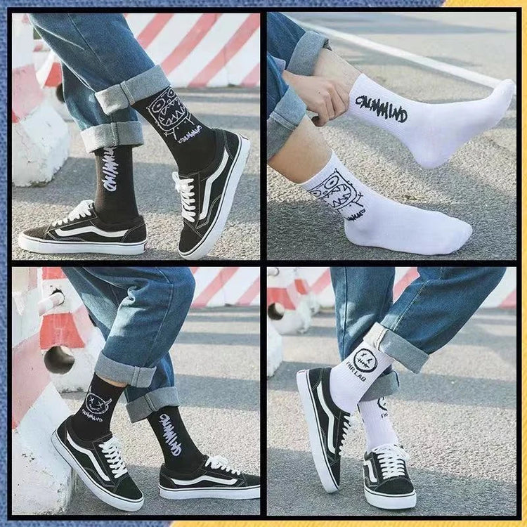 Cotton Socks Simplicity Anime Devil Grimace Harajuku - Swefashionstore