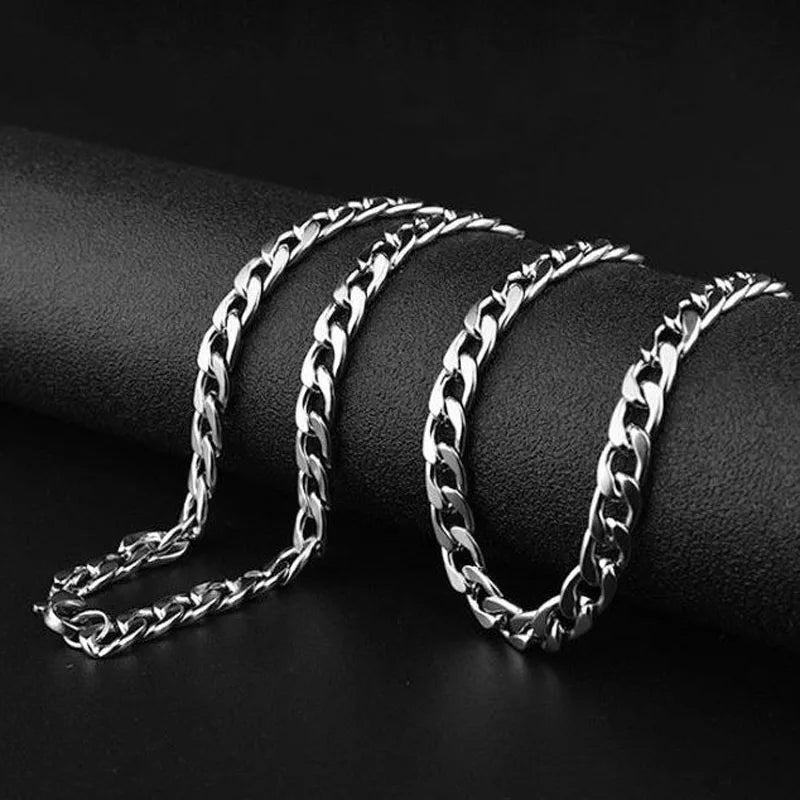 Opshineqo Stainless Steel Necklace Silver Chain - Swefashionstore