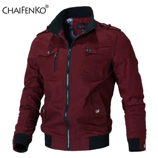 Jacket Men Fashion Casual Windbreaker Jacket Coat Men 2025 Spring Autumn New Hot Outwear Solid Stand Slim Jacket Mens - Swefashionstore