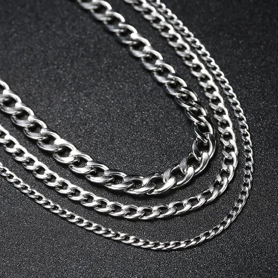 Opshineqo Stainless Steel Necklace Silver Chain - Swefashionstore