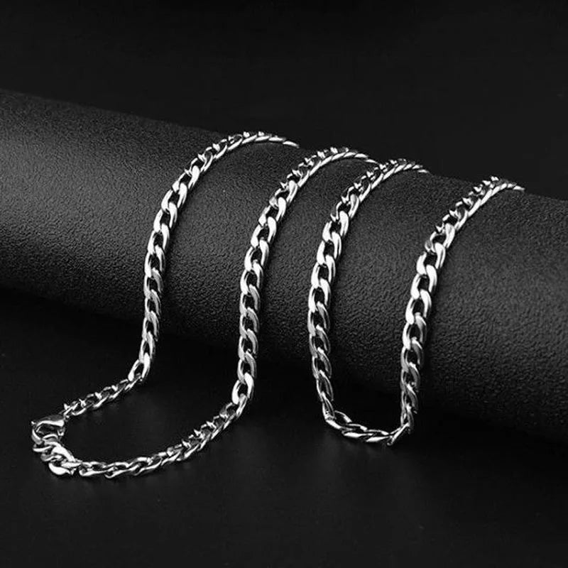 Opshineqo Stainless Steel Necklace Silver Chain - Swefashionstore