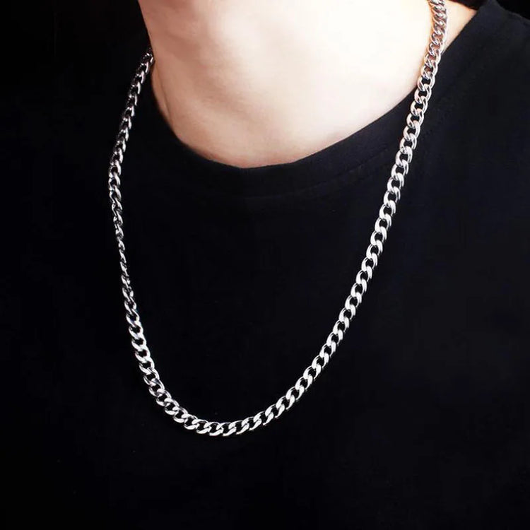 Opshineqo Stainless Steel Necklace Silver Chain - Swefashionstore
