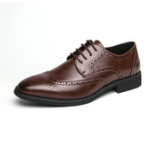 British Style Pointed Leather Shoes - Swefashionstore