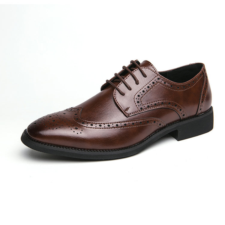 British Style Pointed Leather Shoes - Swefashionstore