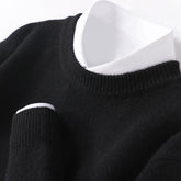 High Quality Loose Round Neck Solid Color Sweater - Swefashionstore