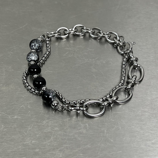 Titanium Steel Double-layer Burst Beads Bracelet - Swefashionstore