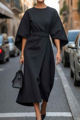 Loose Batwing Sleeve Dress Fashion - Swefashionstore