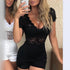 SUMMER New V-neck Slim Lace Women&