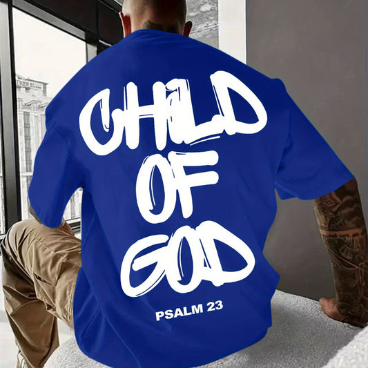 Casual and comfortable men's short sleeve shirt, featuring bold text design, suitable for youth and adult, made of cotton.